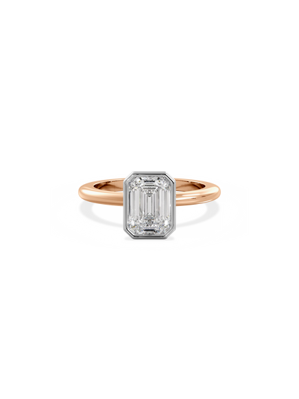 Emerald Signature Bezel Solitaire Ring