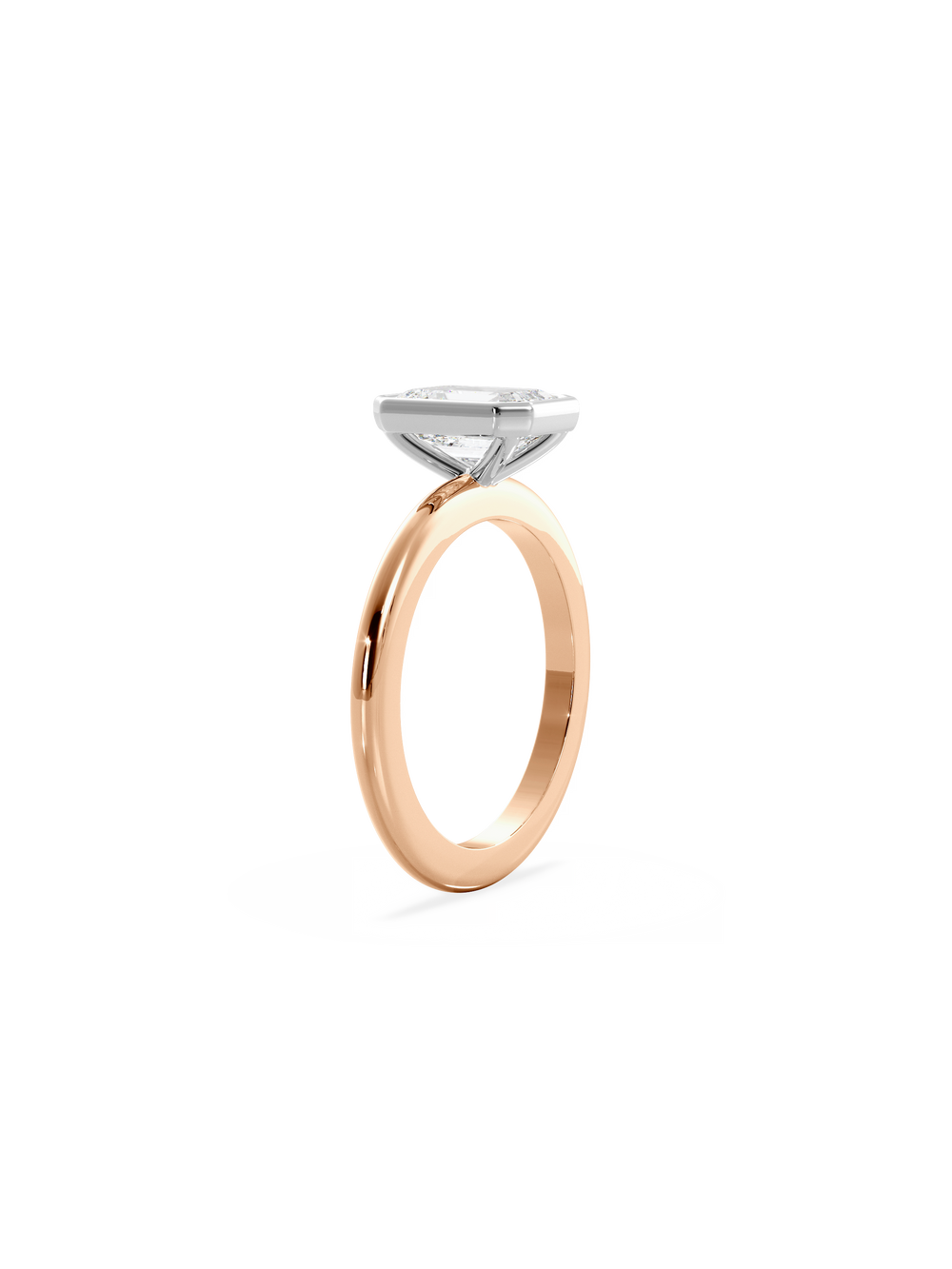 Emerald Signature Bezel Solitaire Ring - View 