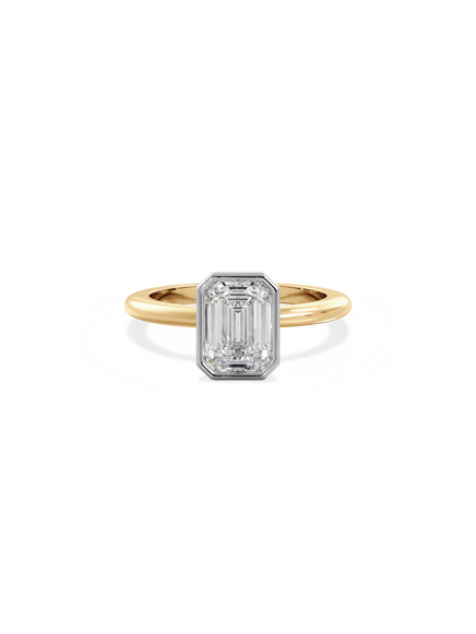 Emerald Signature Bezel Solitaire Ring