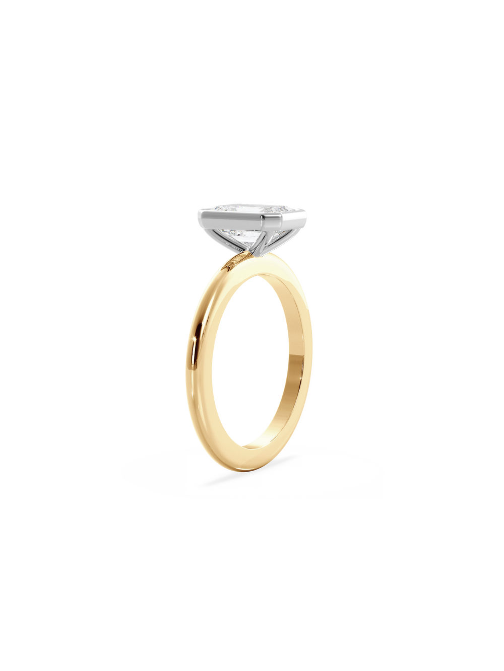 Emerald Signature Bezel Solitaire Ring - View 