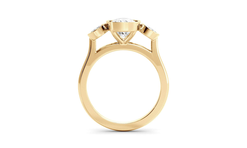 Elongated Cushion Bezel Cosmic Trio