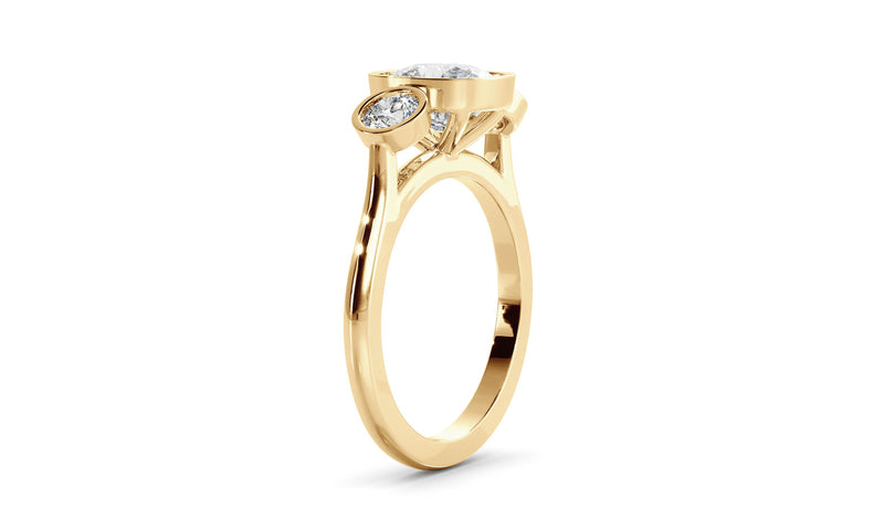 Elongated Cushion Bezel Cosmic Trio