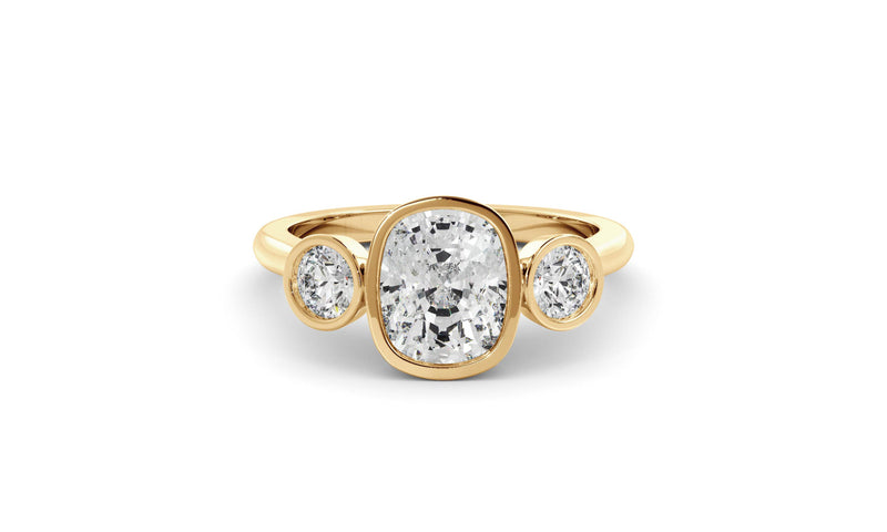 Elongated Cushion Bezel Cosmic Trio