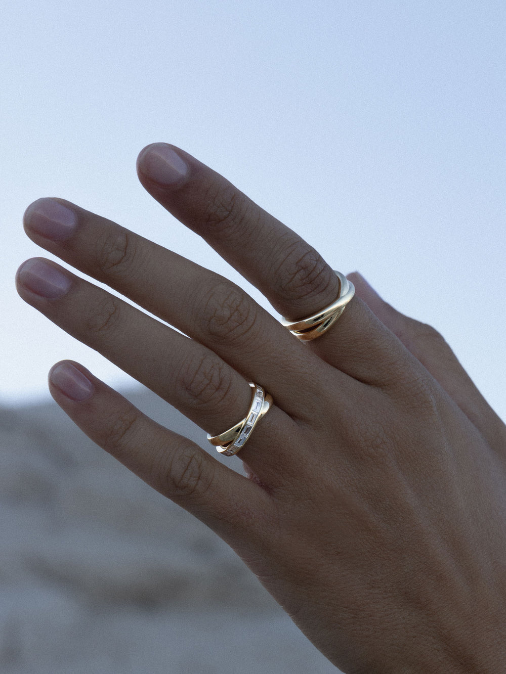 Baguette Entwine Ring - View 