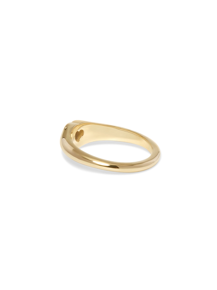 Pink Sapphire Heart Signet Ring