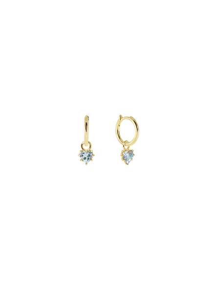 Heart Topaz Drop Earrings