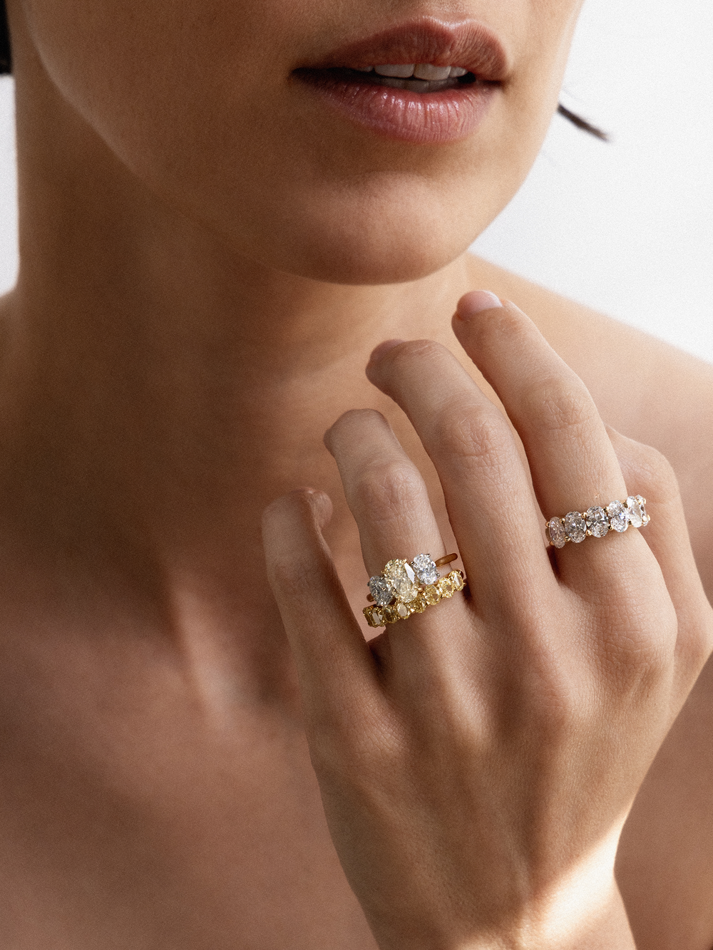 0.25ct Yellow Diamond Cleo Ring - View 
