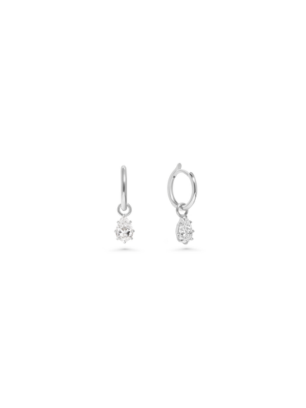 0.50ct Pear Diamond Drop Earrings