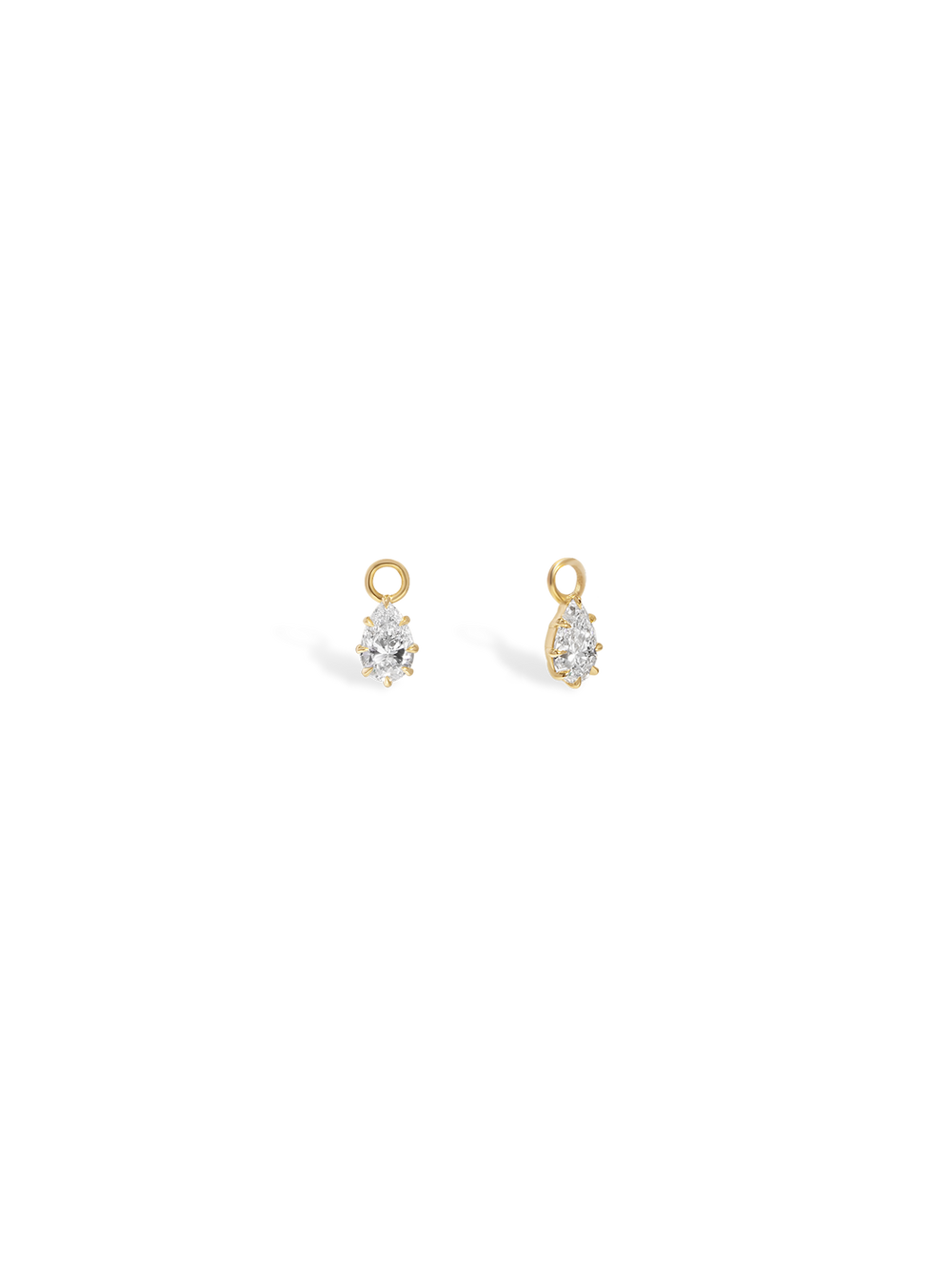 0.50ct Pear Diamond Drop Earrings - View 