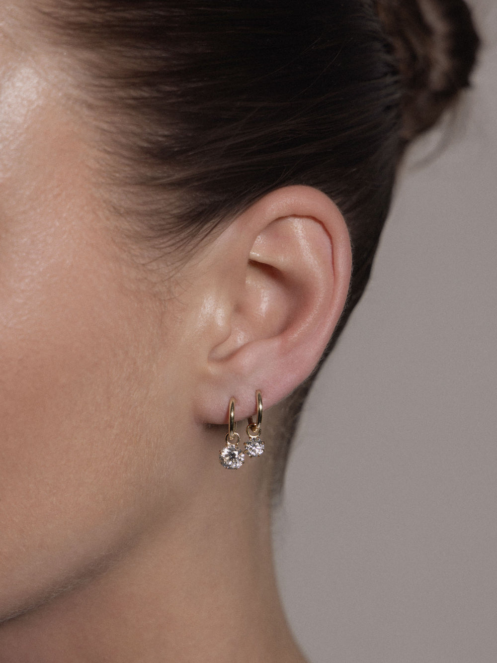 0.50ct Round Diamond Drop Earrings - View 