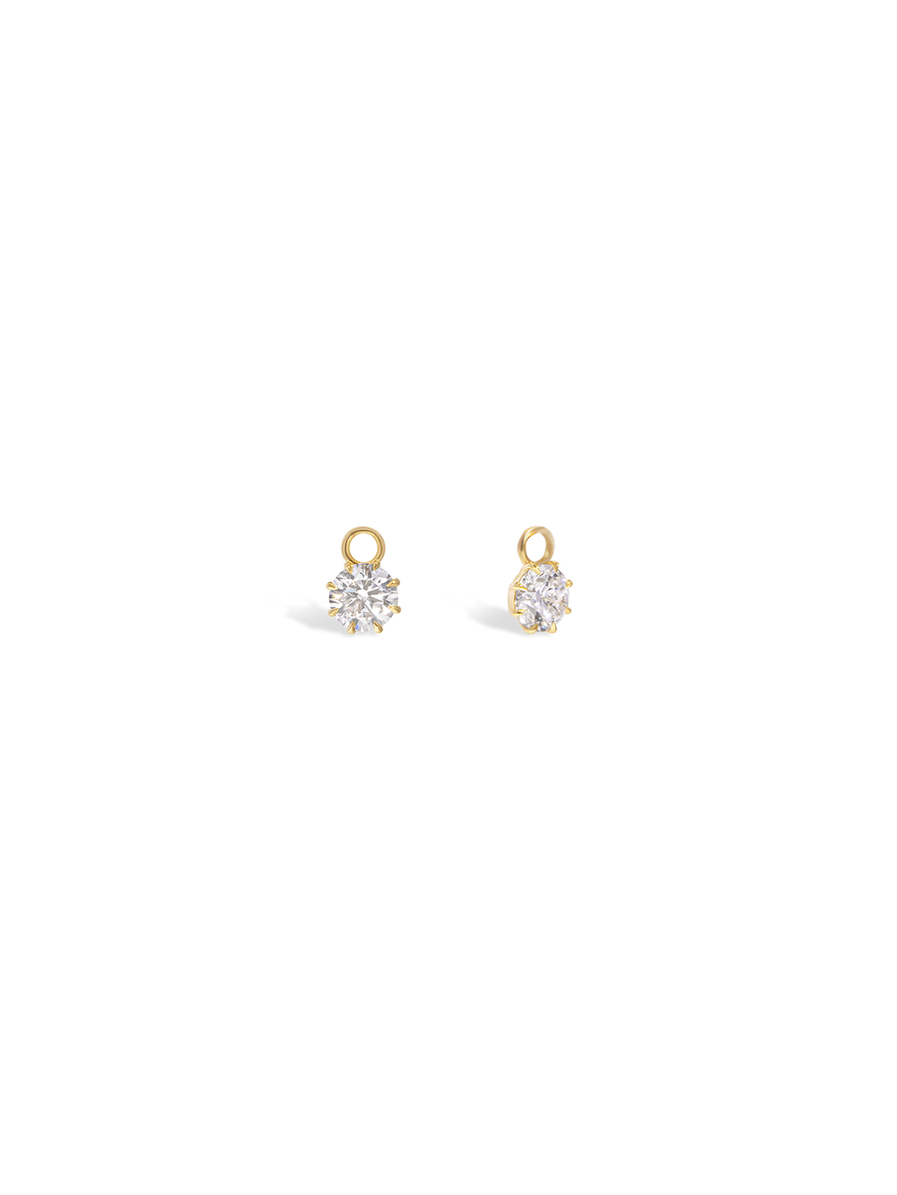 0.90ct Round Diamond Drop Earrings - View 