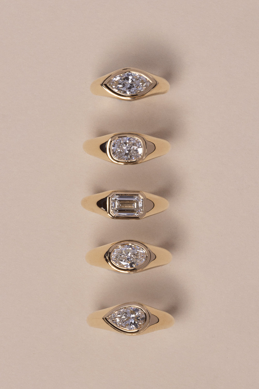 Elongated Cushion Signet Ring - View 