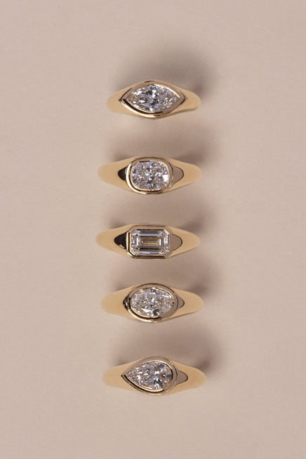 Elongated Cushion Signet Ring
