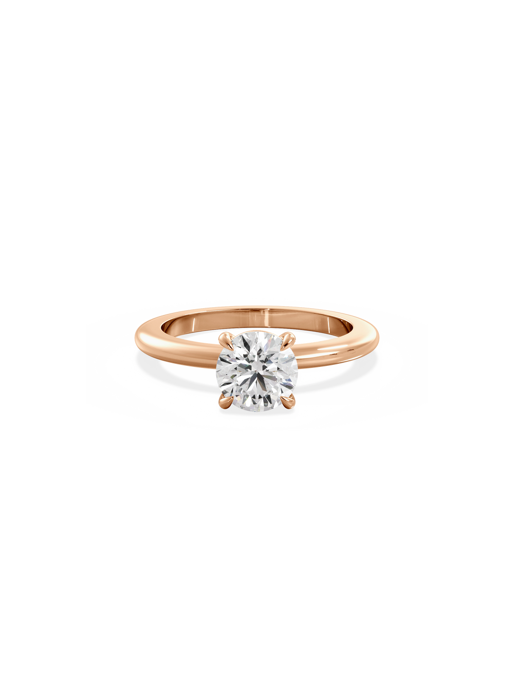 Round Ceremonial Solitaire Ring - View 