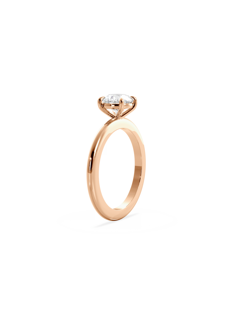 Round Ceremonial Solitaire Ring - View 