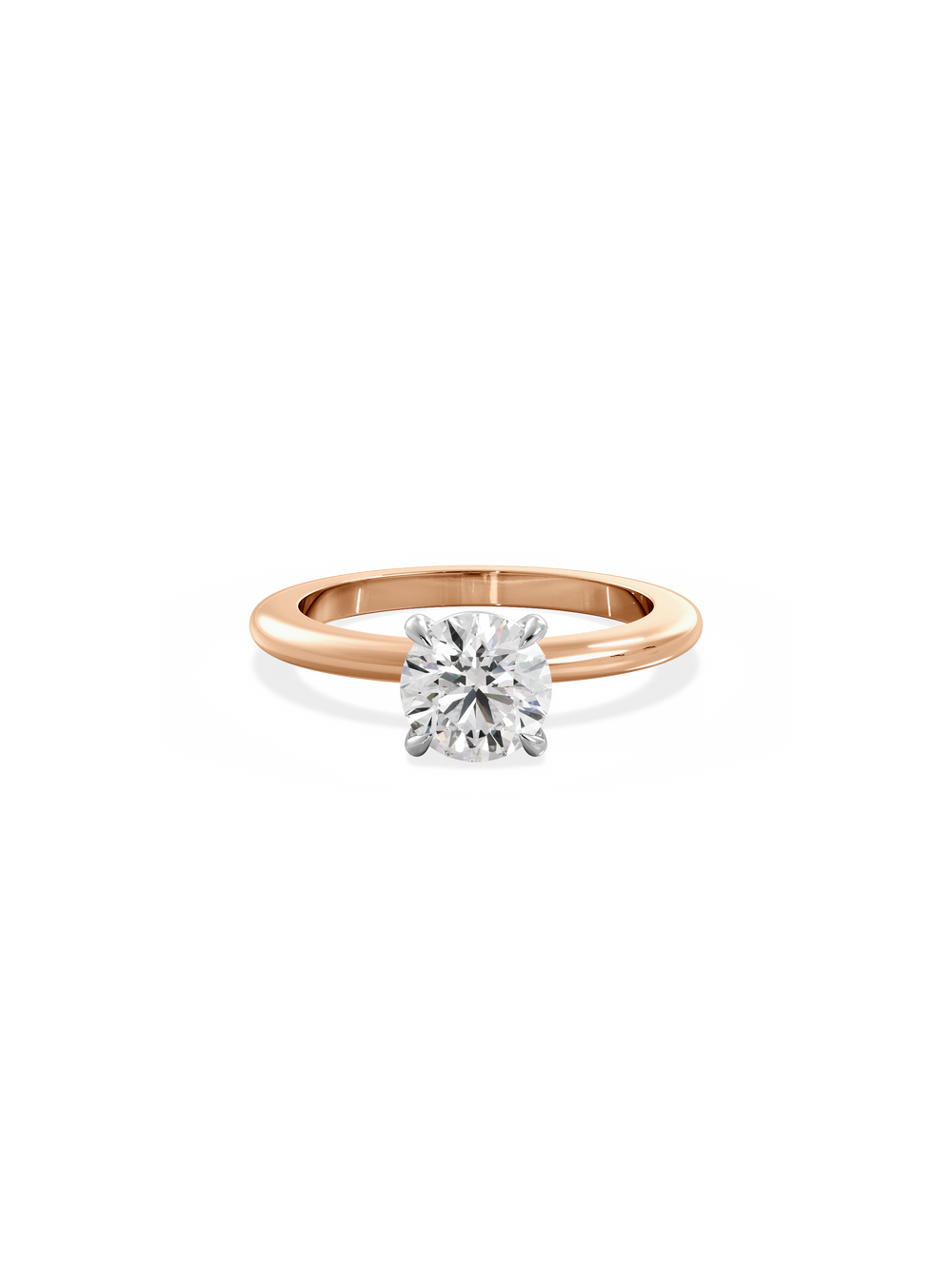 Round Ceremonial Solitaire Ring - View 