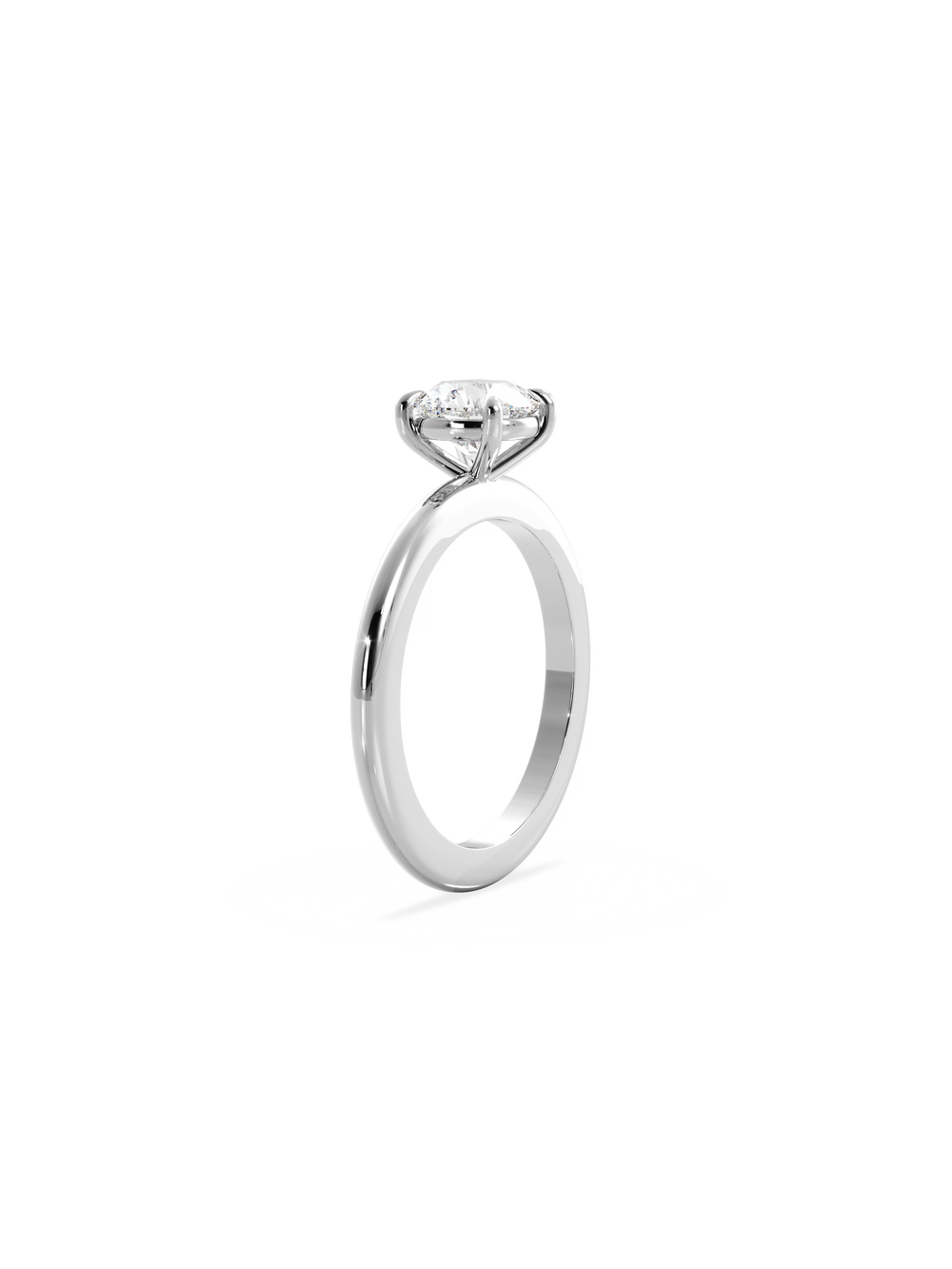 Round Ceremonial Solitaire Ring - View 