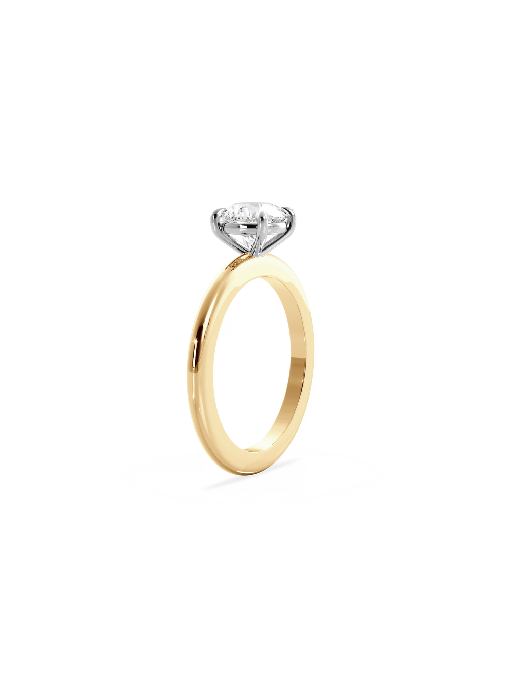 Round Ceremonial Solitaire Ring - View 