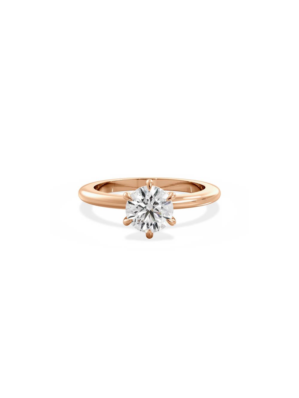 Round Ceremonial Solitaire Ring - View 