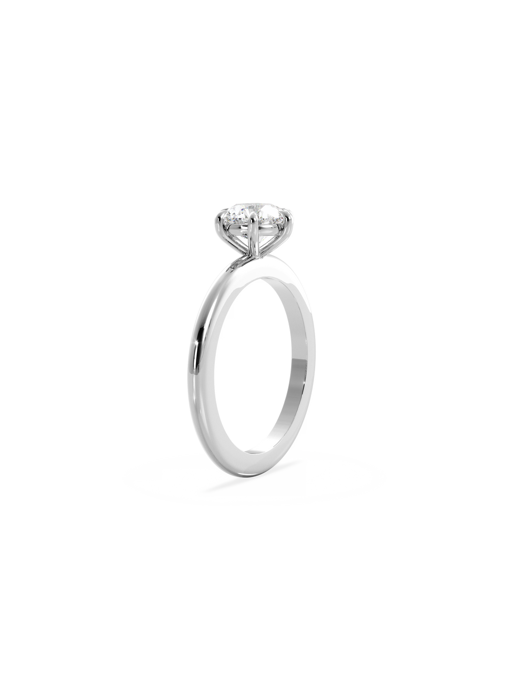 Round Ceremonial Solitaire Ring - View 