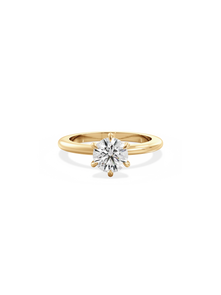 Round Ceremonial Solitaire Ring