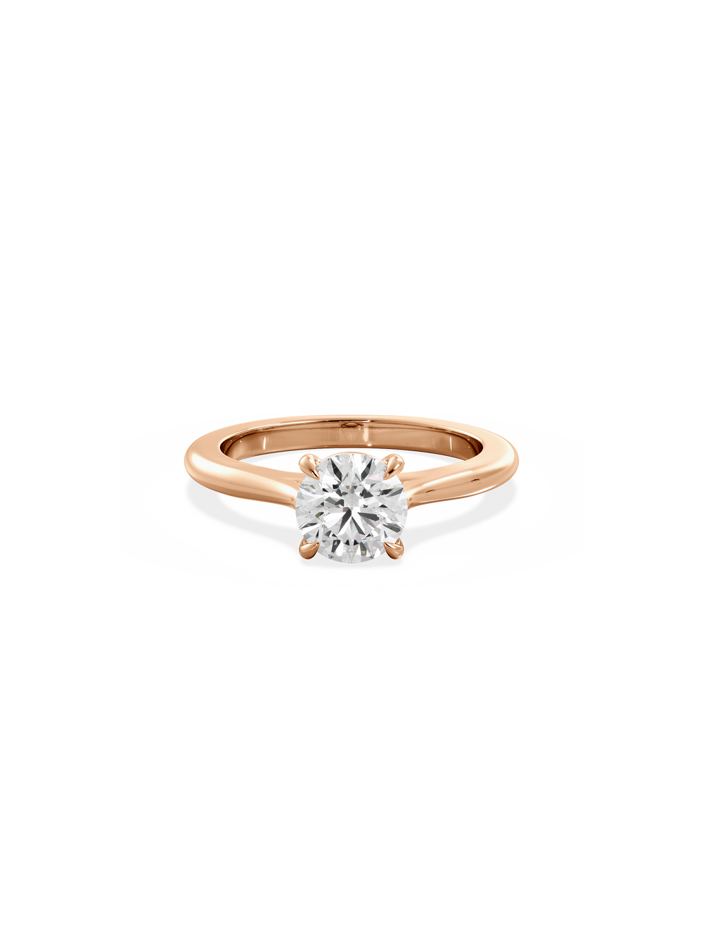 Round Classic Solitaire Ring - View 