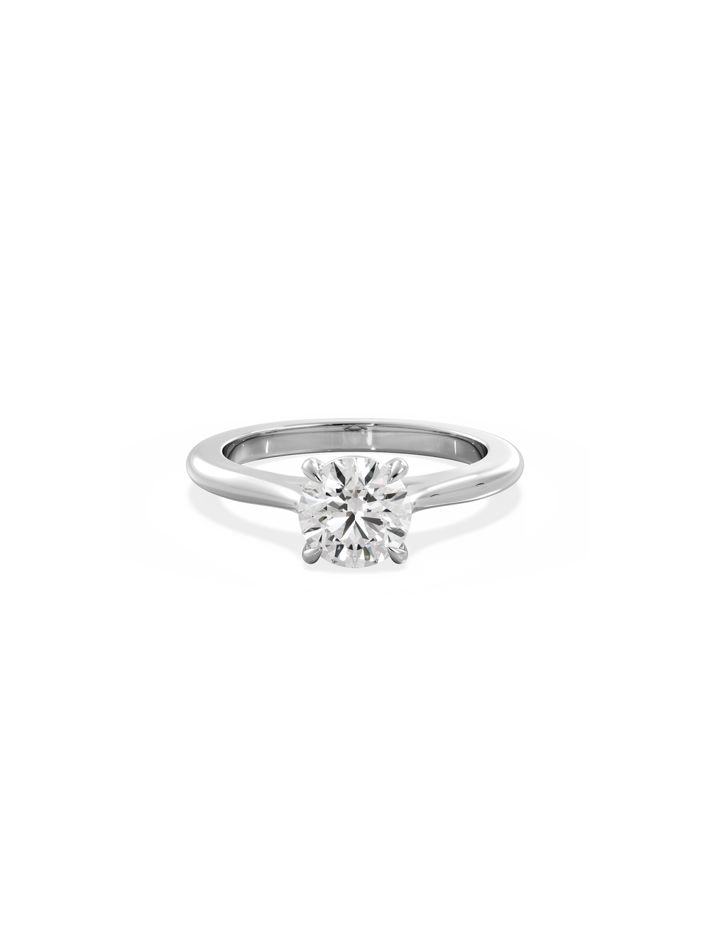 Round Classic Solitaire Ring - View 