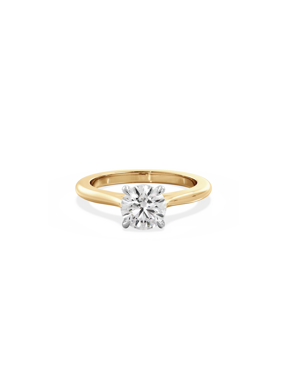 Round Classic Solitaire Ring - View 