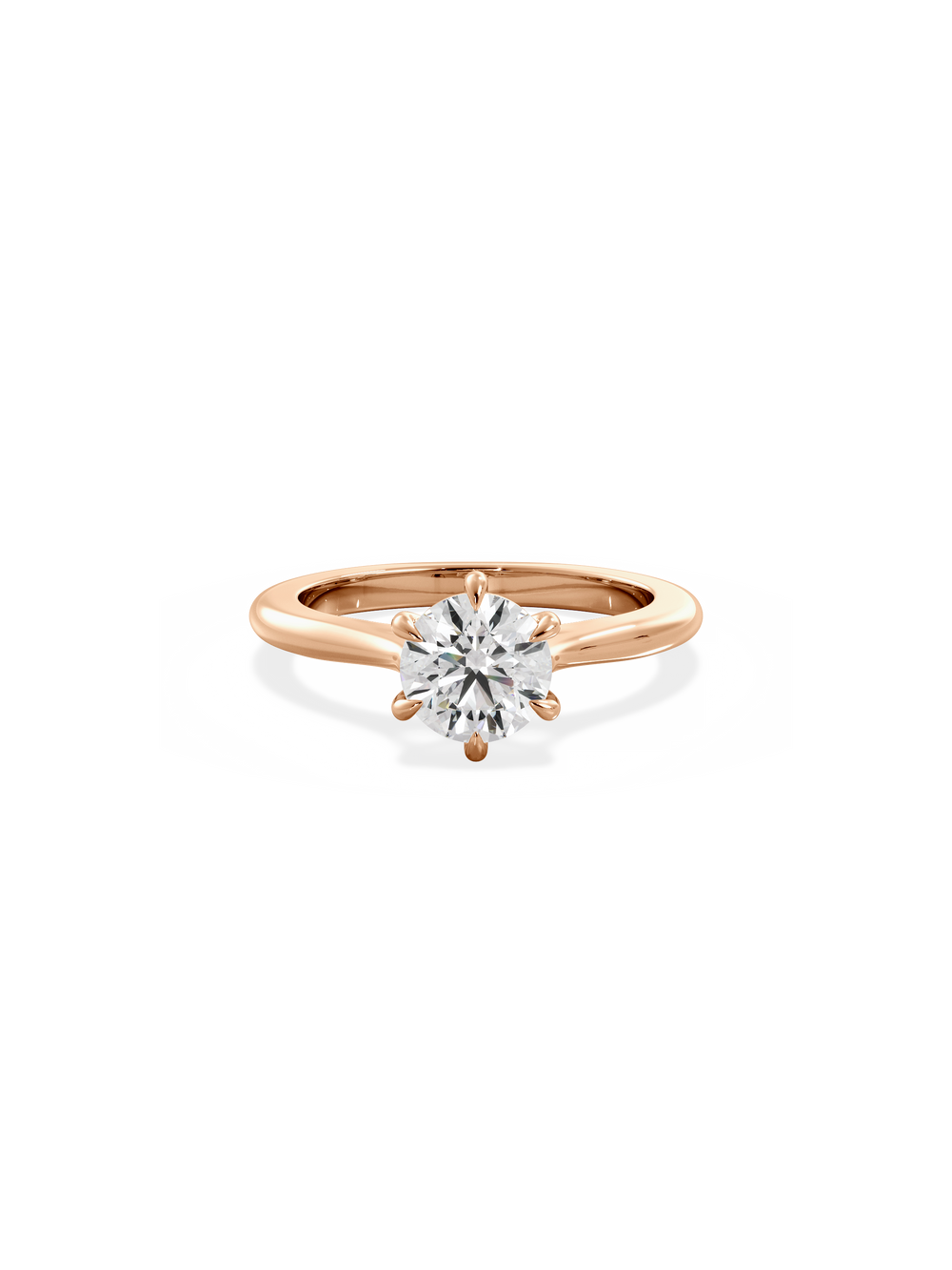 Round Classic Solitaire Ring - View 