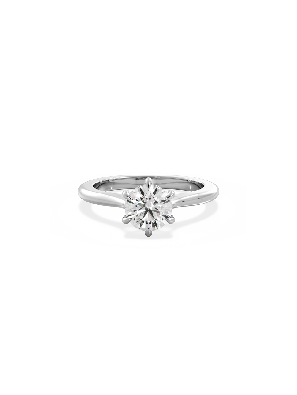 Round Classic Solitaire Ring - View 