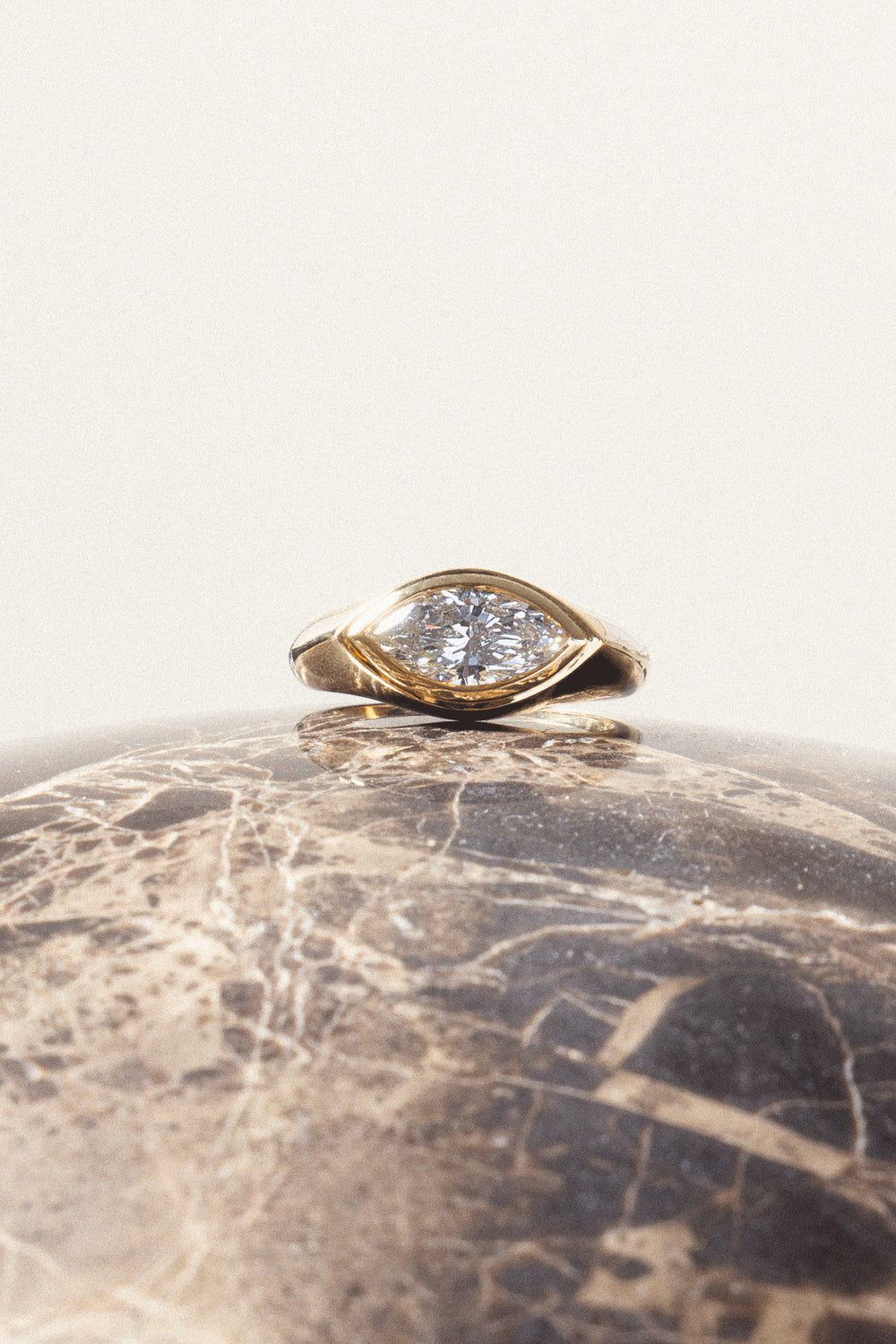 Marquise Signet Ring - View 