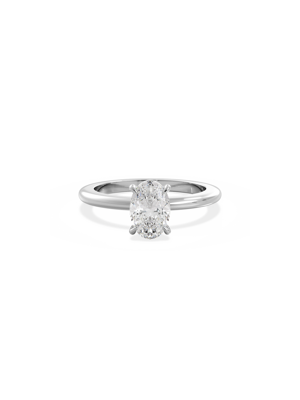 Oval Ceremonial Solitaire Ring - View 