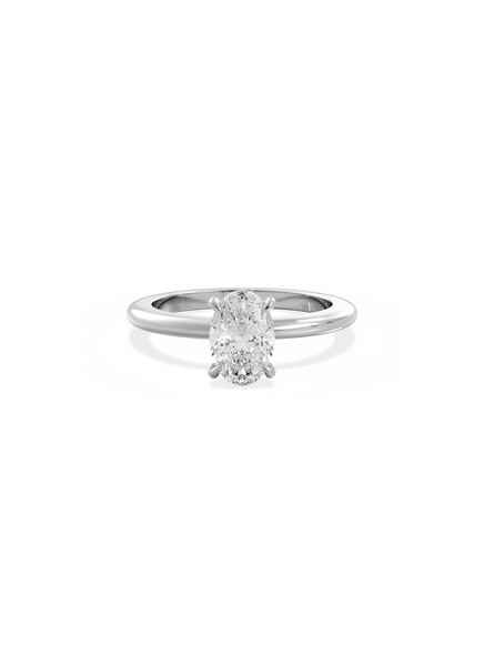 Oval Ceremonial Solitaire Ring