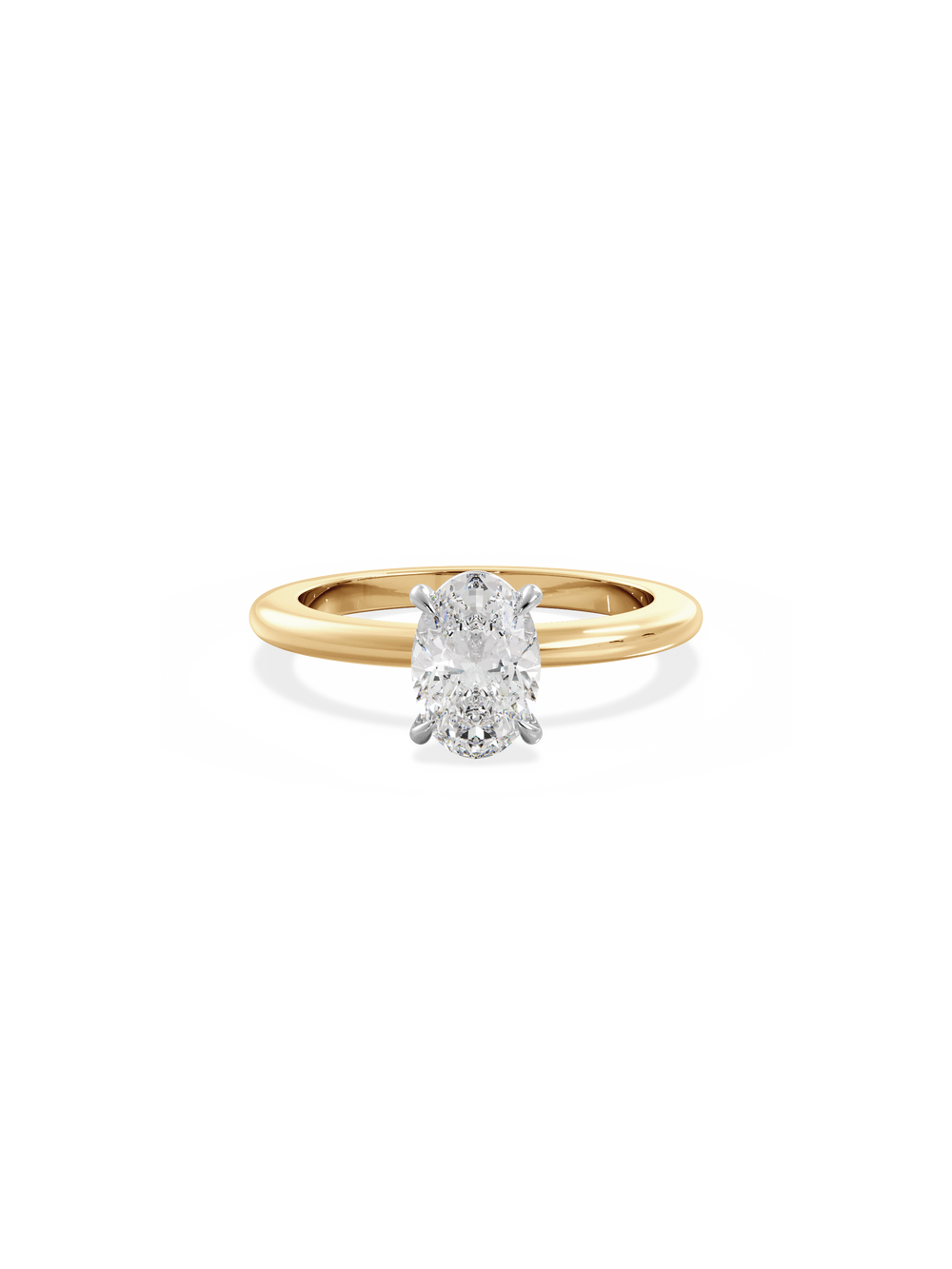 Oval Ceremonial Solitaire Ring - View 