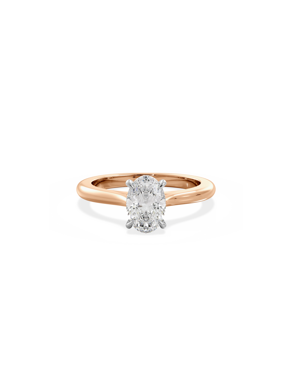 Oval Classic Solitaire Ring - View 