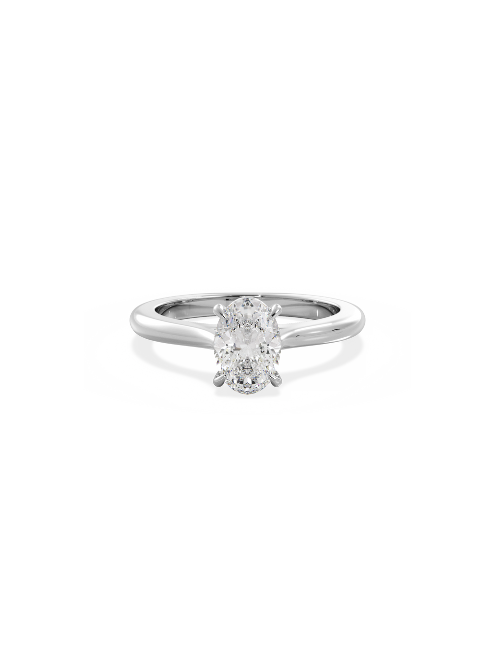 Oval Classic Solitaire Ring - View 