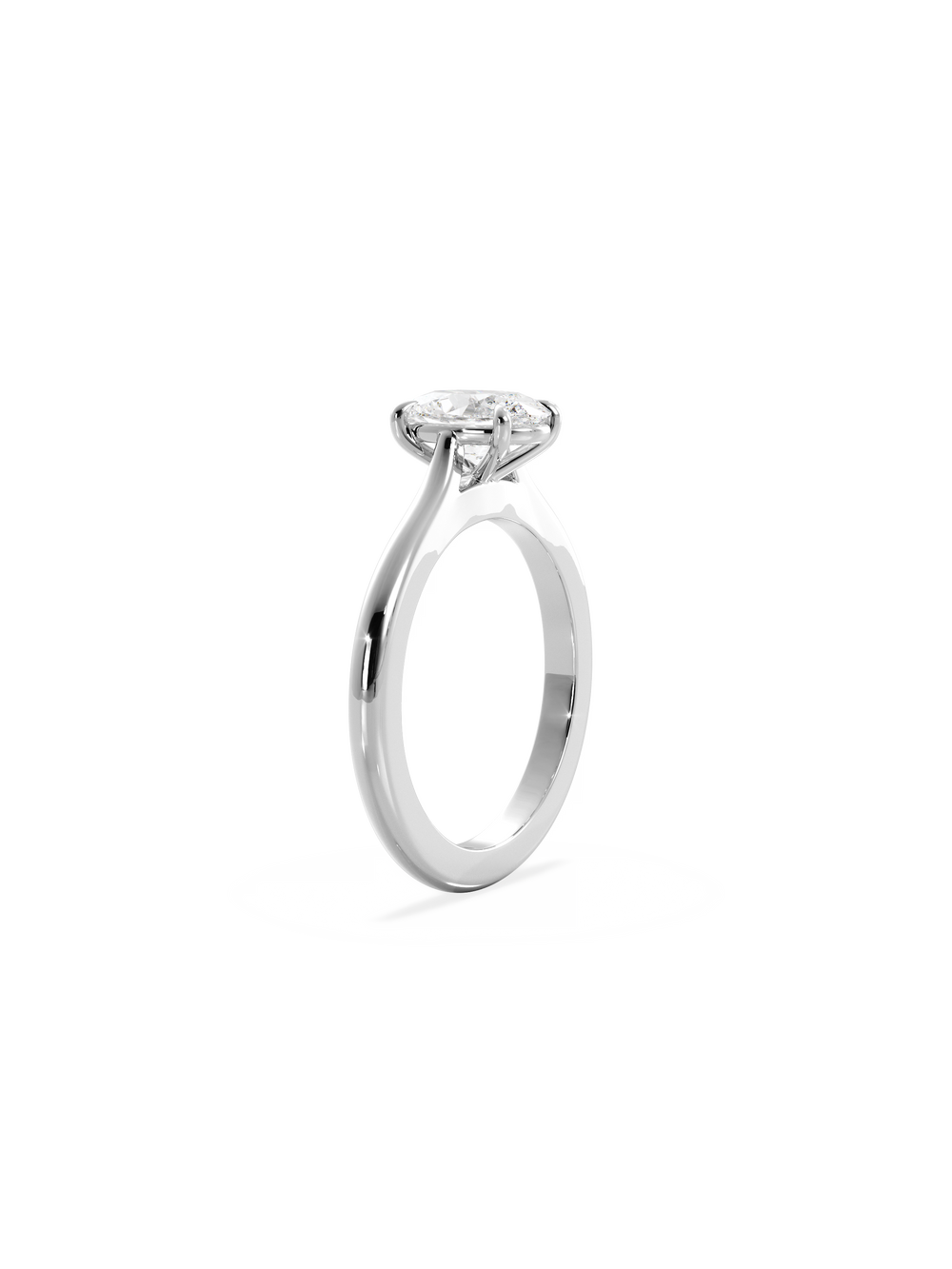 Oval Classic Solitaire Ring - View 