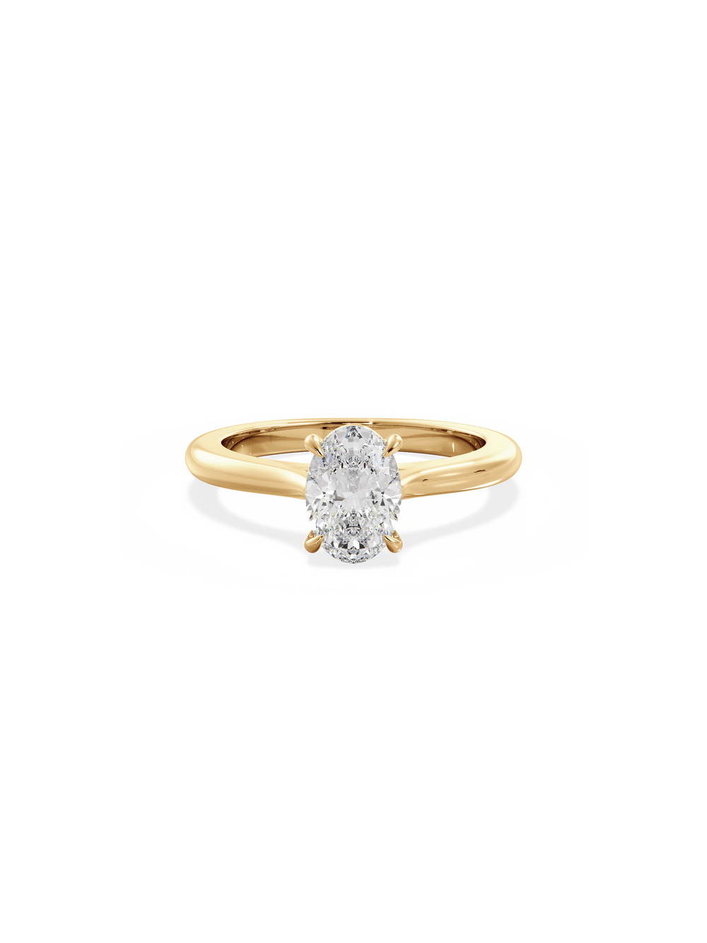 Oval Classic Solitaire Ring - View 