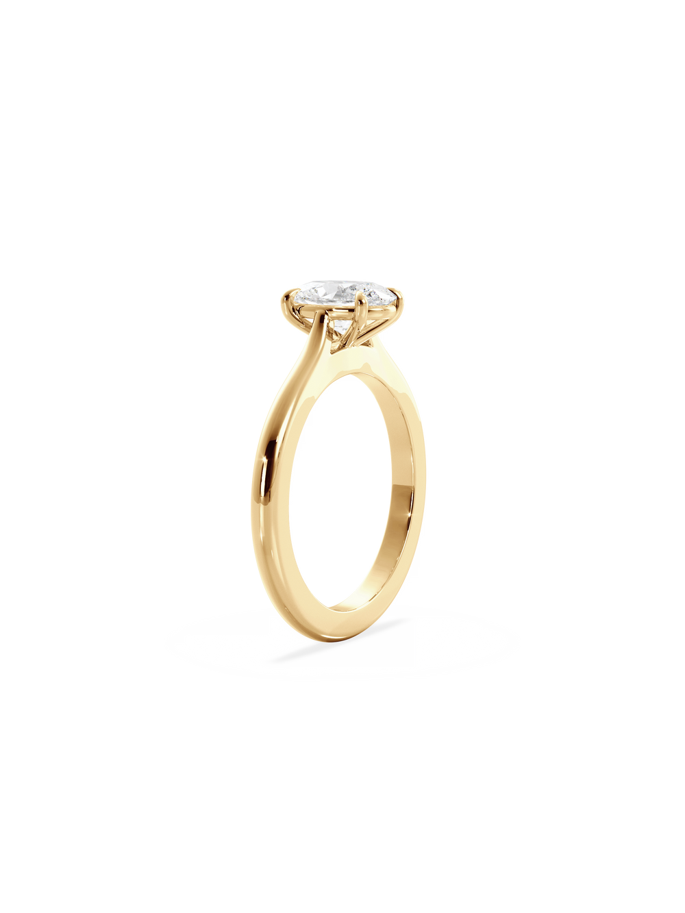 Oval Classic Solitaire Ring - View 