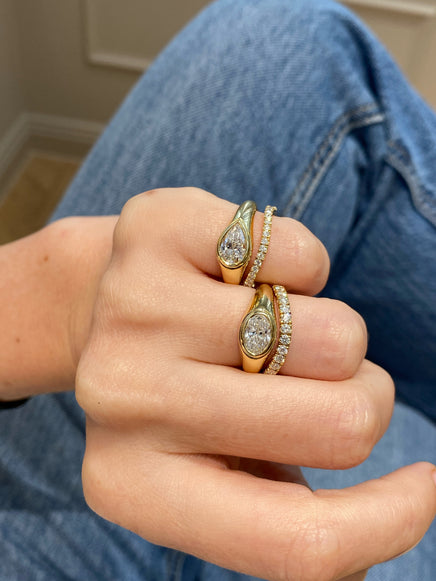 Pear Signet Ring