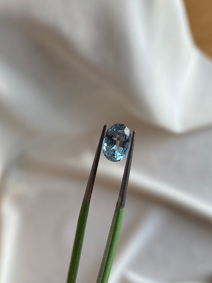 1.46ct Light Blue Oval Aquamarine
