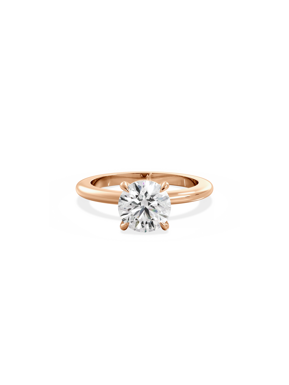 Round Ceremonial Solitaire Ring - View 