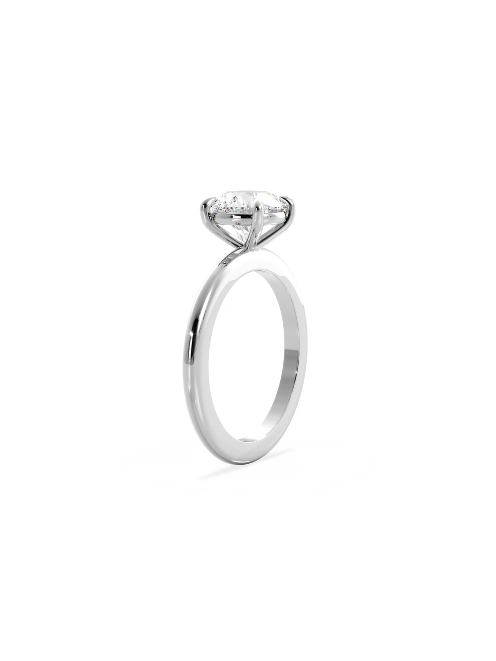 Round Ceremonial Solitaire Ring - View 