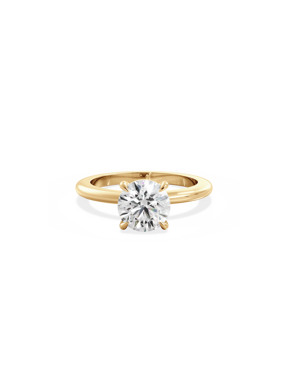 Round Ceremonial Solitaire Ring - View 
