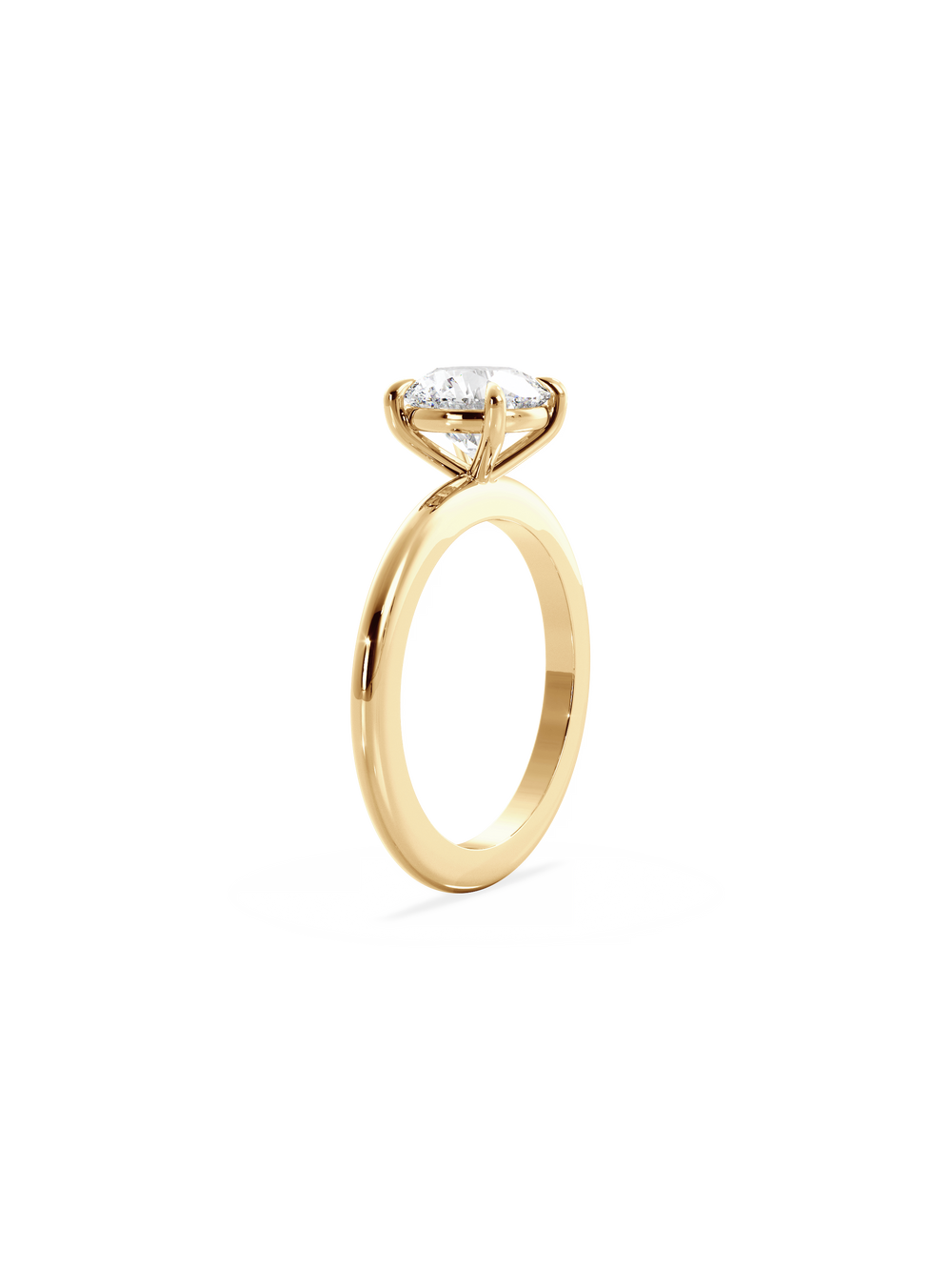 Round Ceremonial Solitaire Ring - View 
