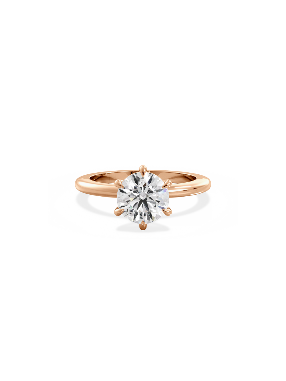Round Ceremonial Solitaire Ring - View 