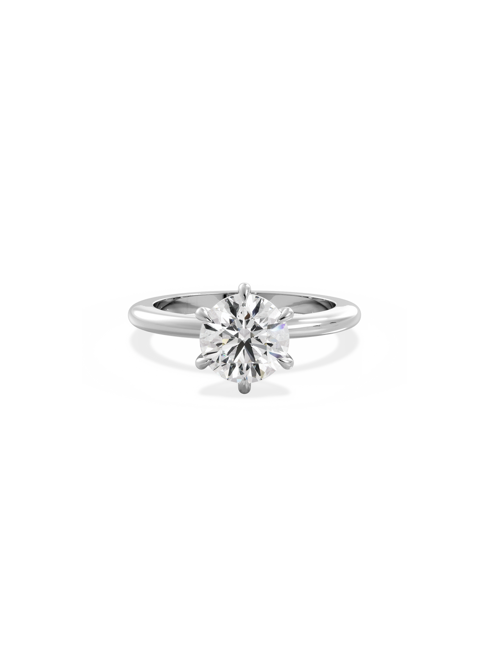 Round Ceremonial Solitaire Ring - View 