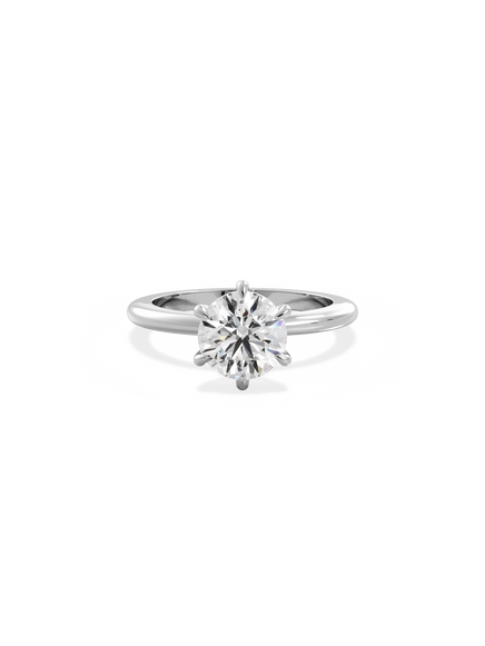 Round Ceremonial Solitaire Ring