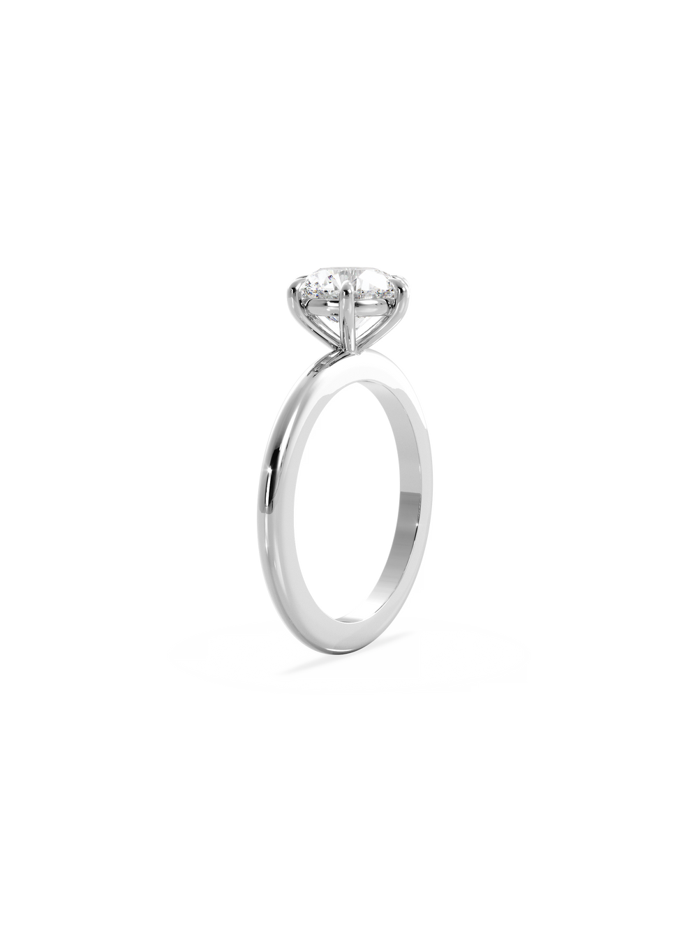 Round Ceremonial Solitaire Ring - View 