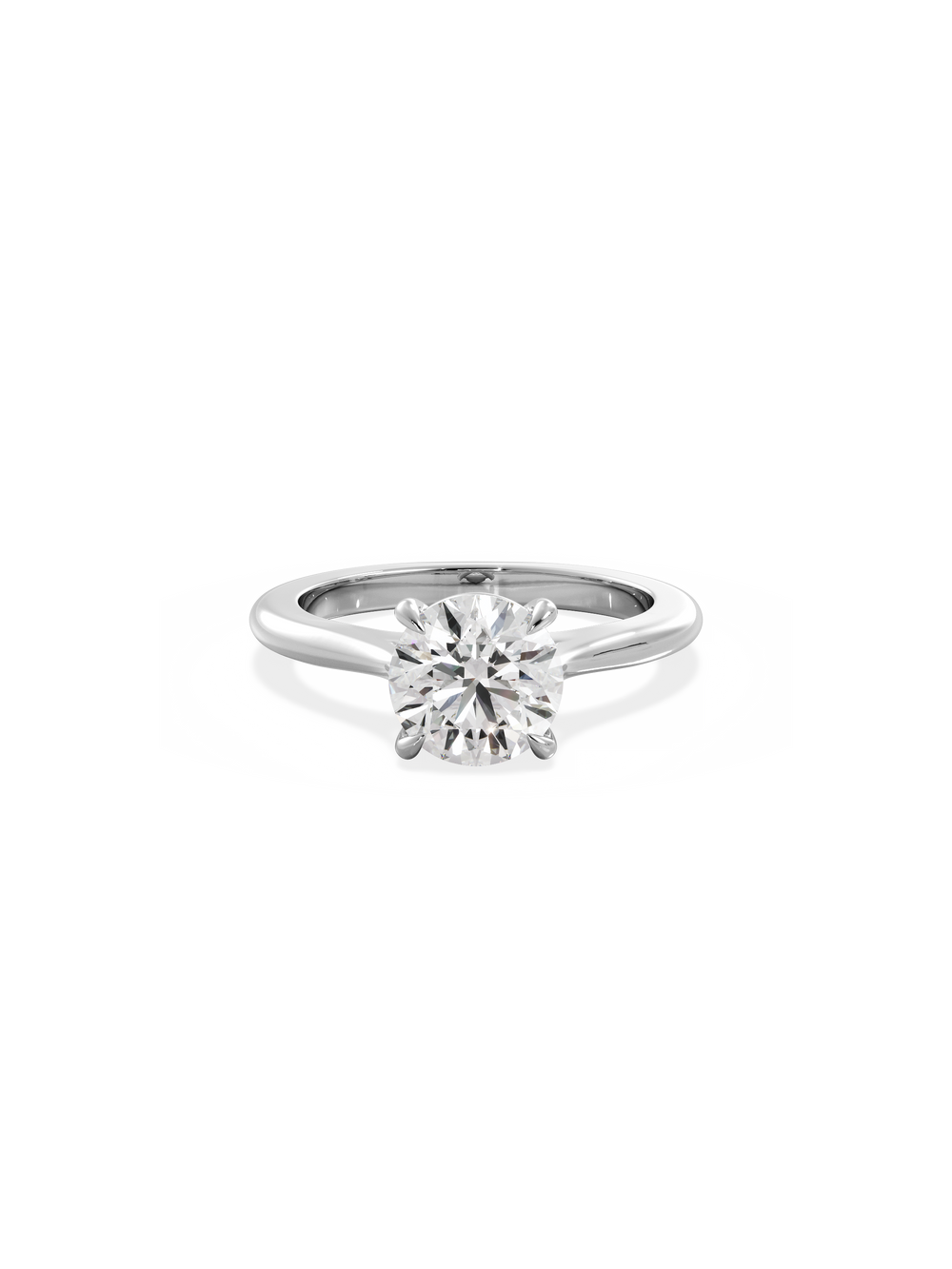 Round Classic Solitaire Ring - View 